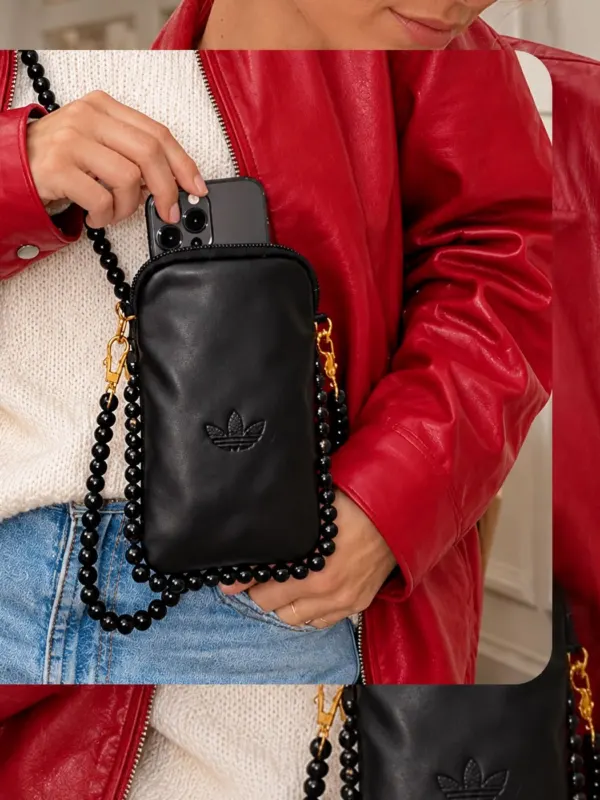 Bolsa transversal couro preta — VC Collection