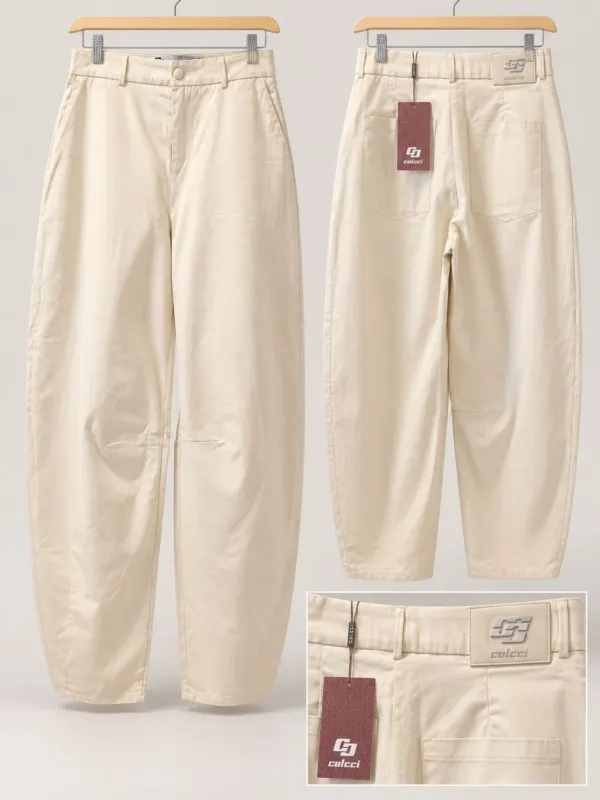 Calca off white ampla — VC Collection
