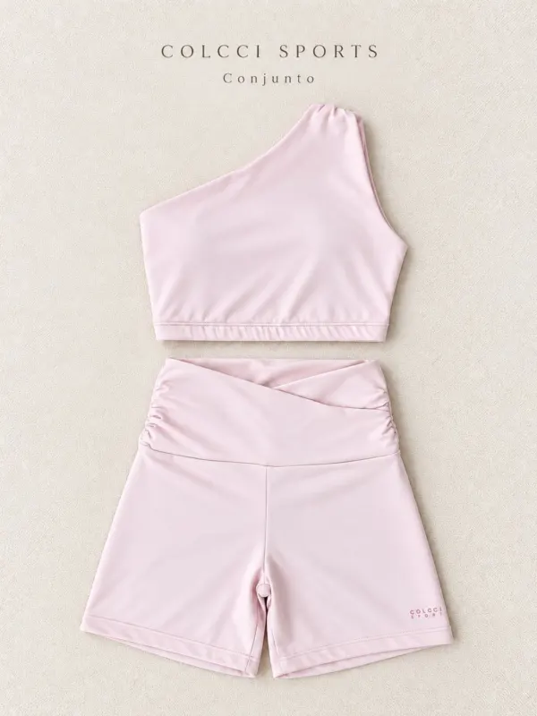 Conjunto rosa um ombro — VC Collection