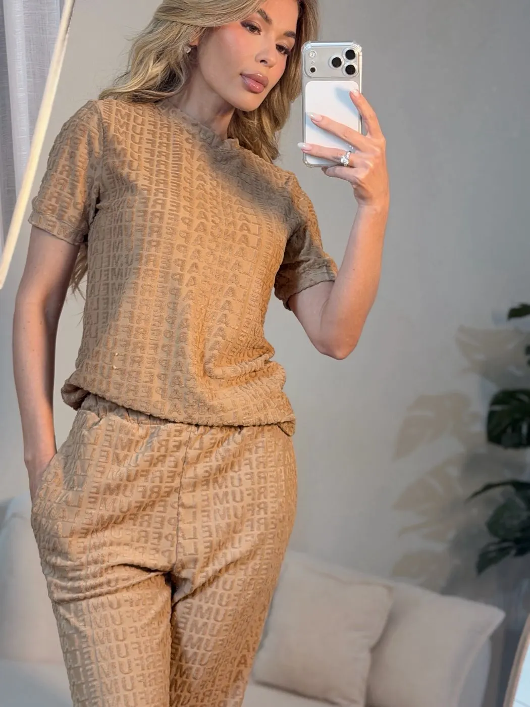 Conjunto tweed caramelo — VC Collection